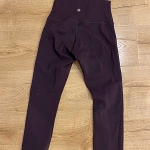 Deep purple Lululemon wunder under leggings